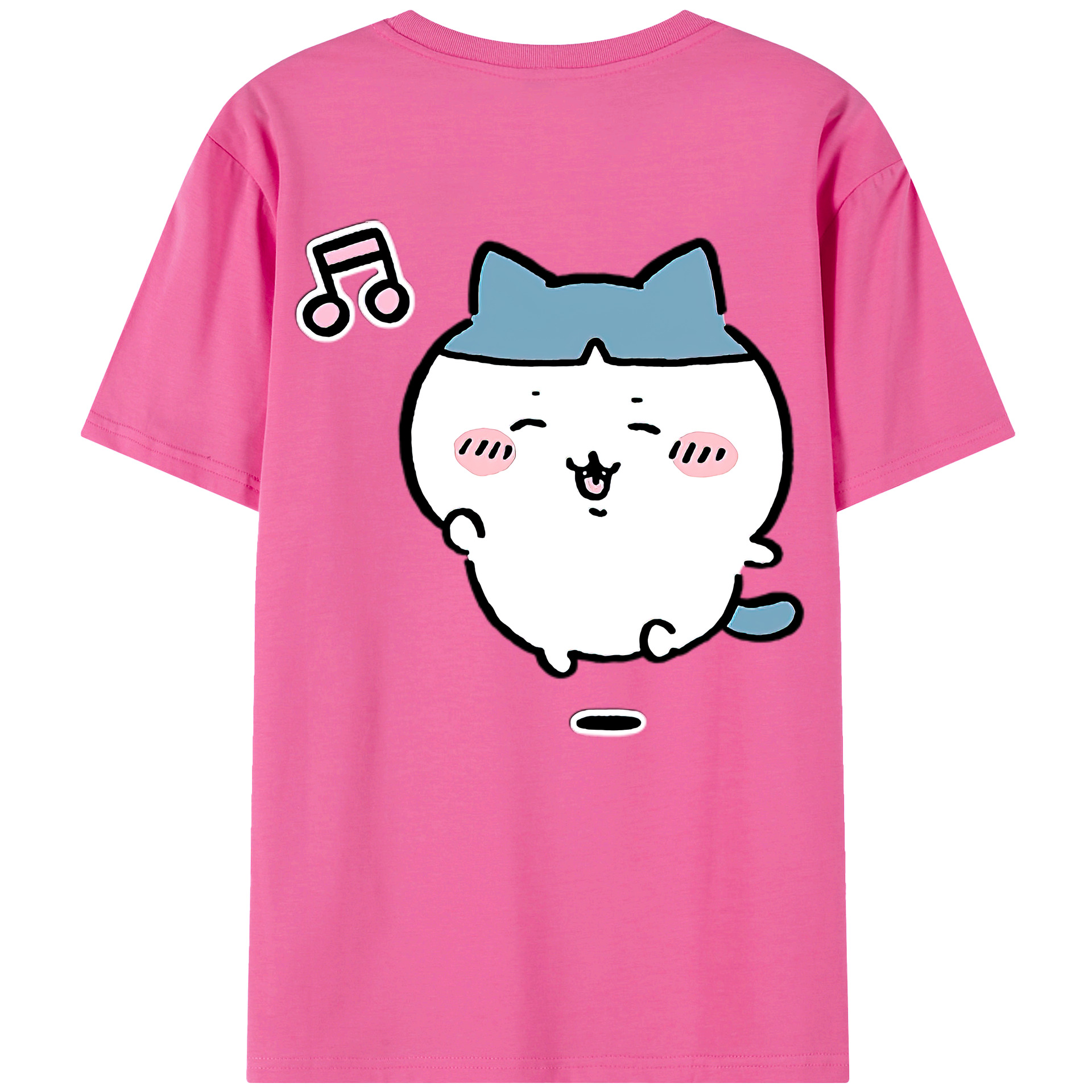 （画像用） ちいかわ ハチワレ Chii-kawa hachiware レディース半袖Tシャツ(バックプリント)